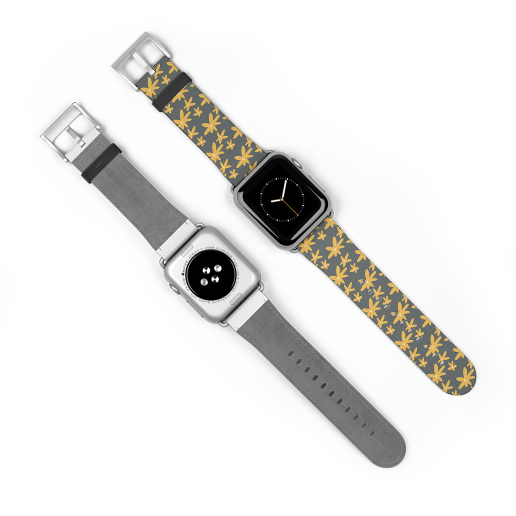 Stylish Floral Watch Band, Unique Watch Strap, Customizable Apple Watch Band, Boho Chic Accessories, Gift for Her