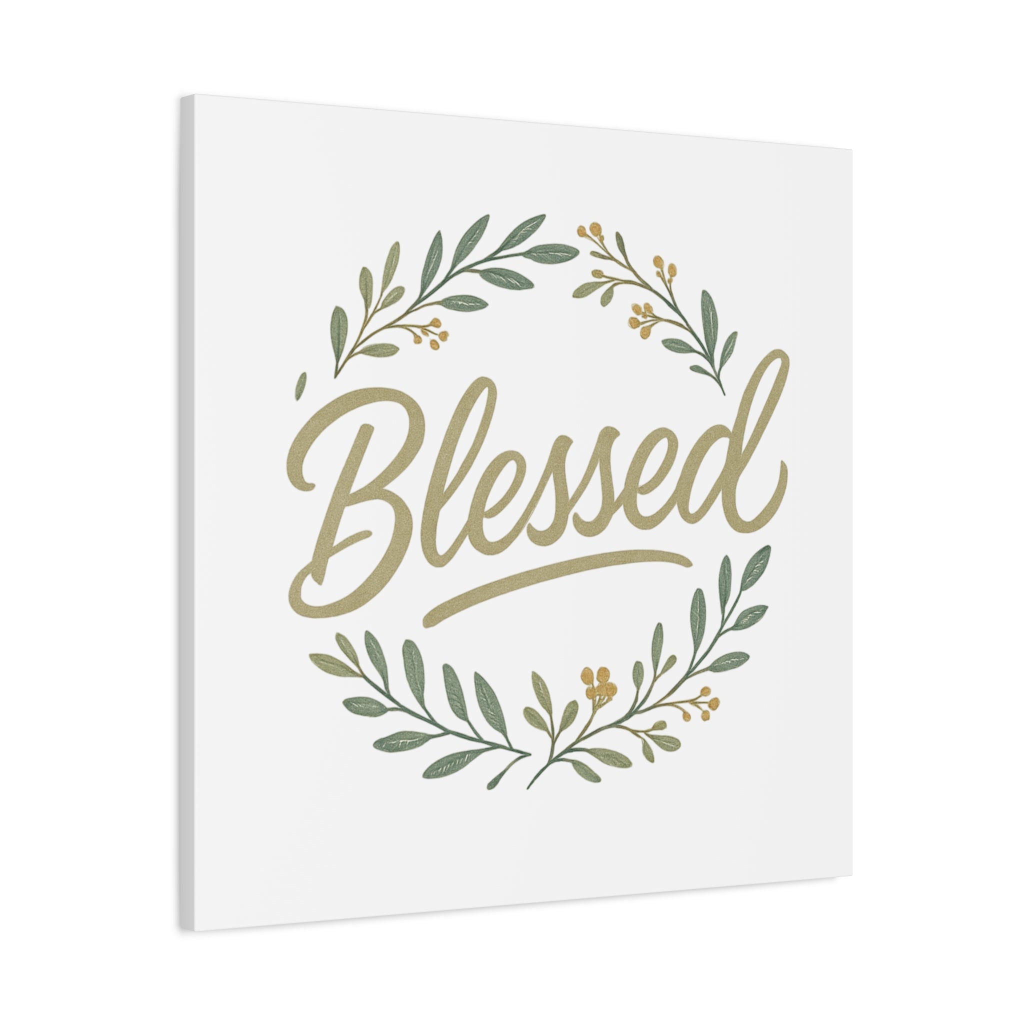 Blessed Wreath Matte Canvas Wall Art (Stretched 1.25")