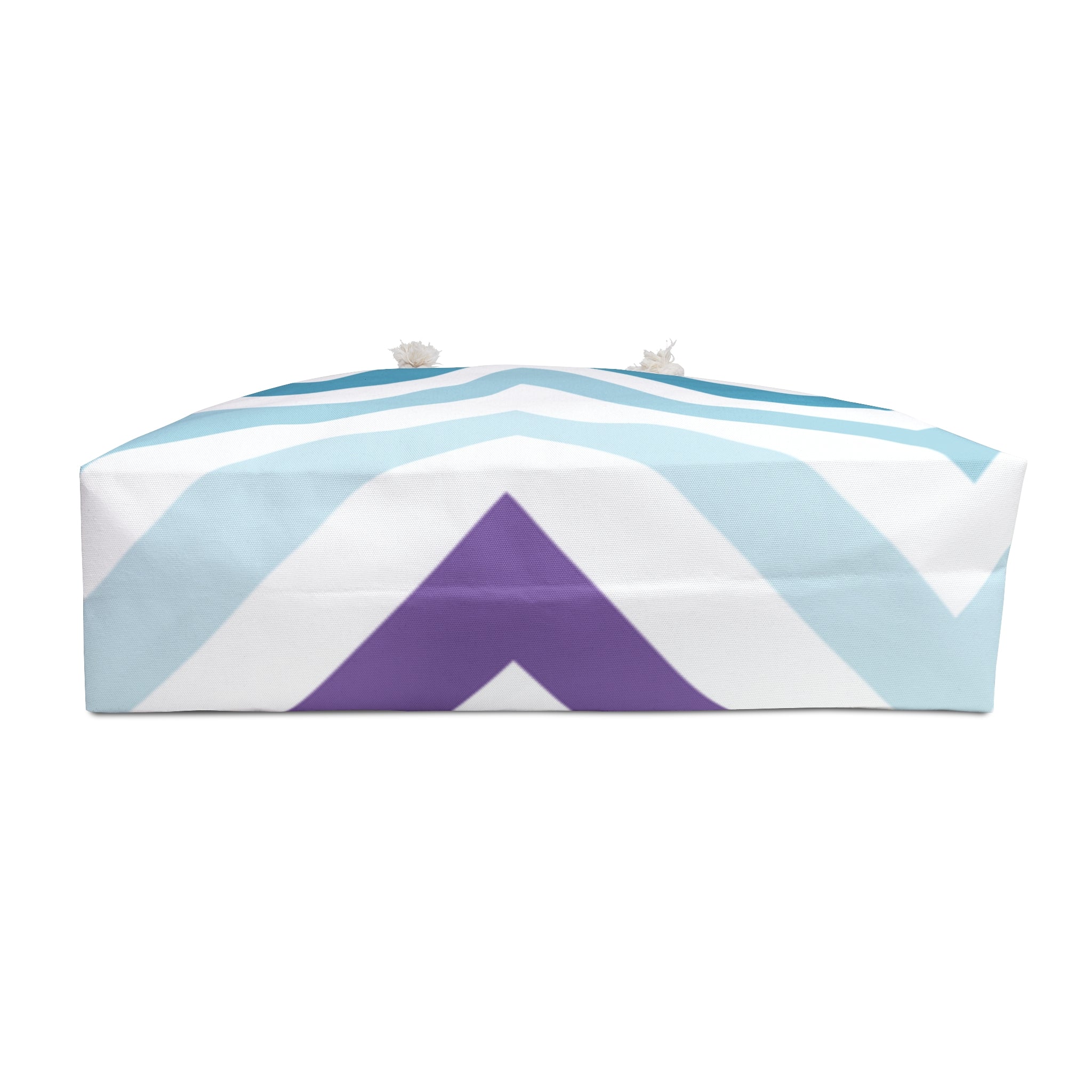 Chevron Weekender Bag — Ombre Blue & Purple Beach Tote