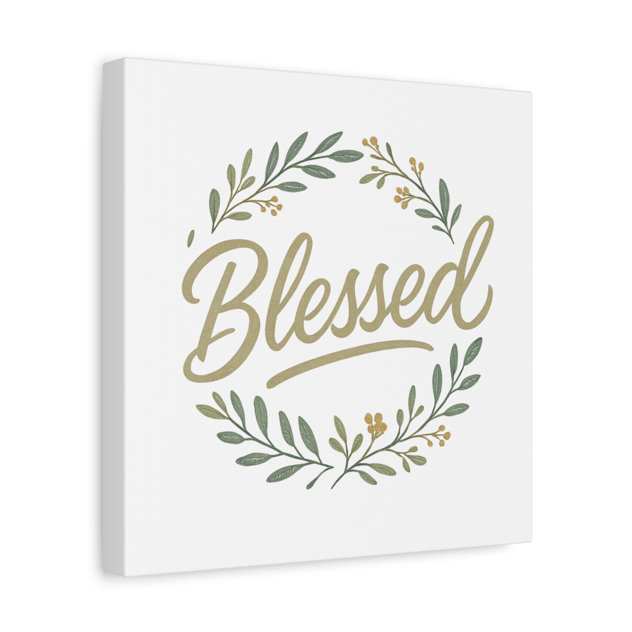 Blessed Wreath Matte Canvas Wall Art (Stretched 1.25")