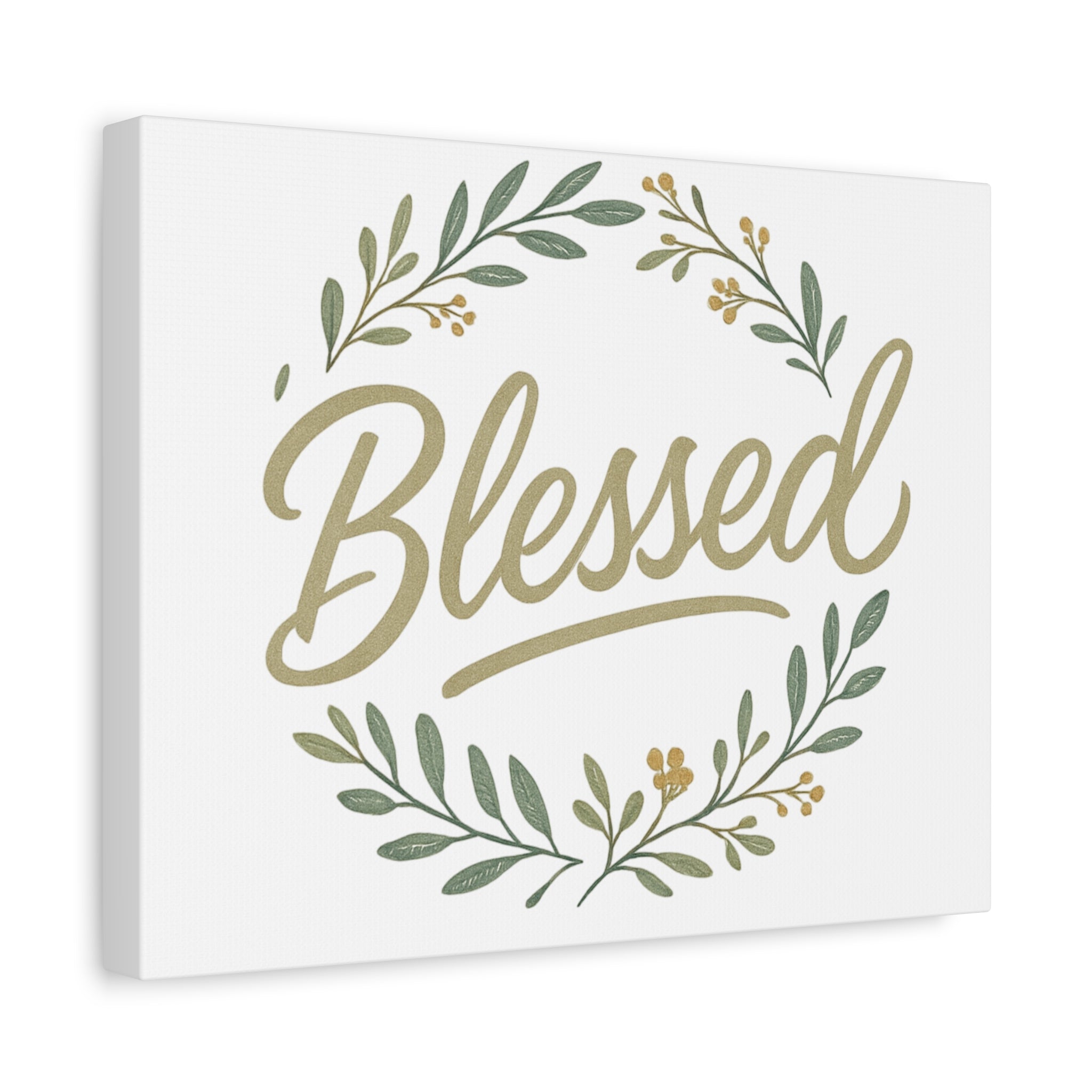 Blessed Wreath Matte Canvas Wall Art (Stretched 1.25")