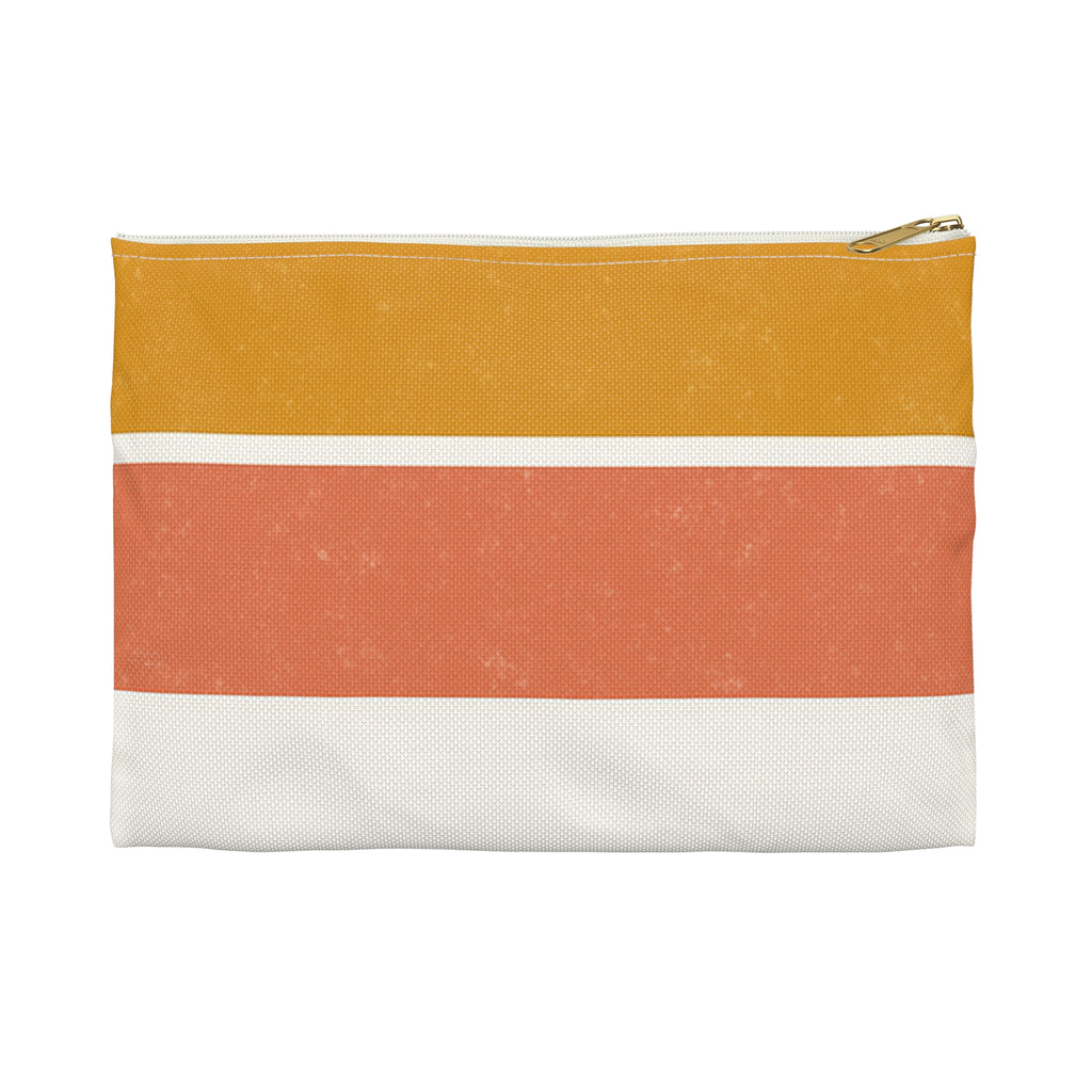 Retro Stripe Accessory Pouch - Stylish Makeup Bag for Travel & Organization