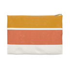 Retro Stripe Accessory Pouch - Stylish Makeup Bag for Travel & Organization