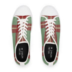 Cute Green & Red Women's Low Top Sneakers — Stylish Casual Shoes