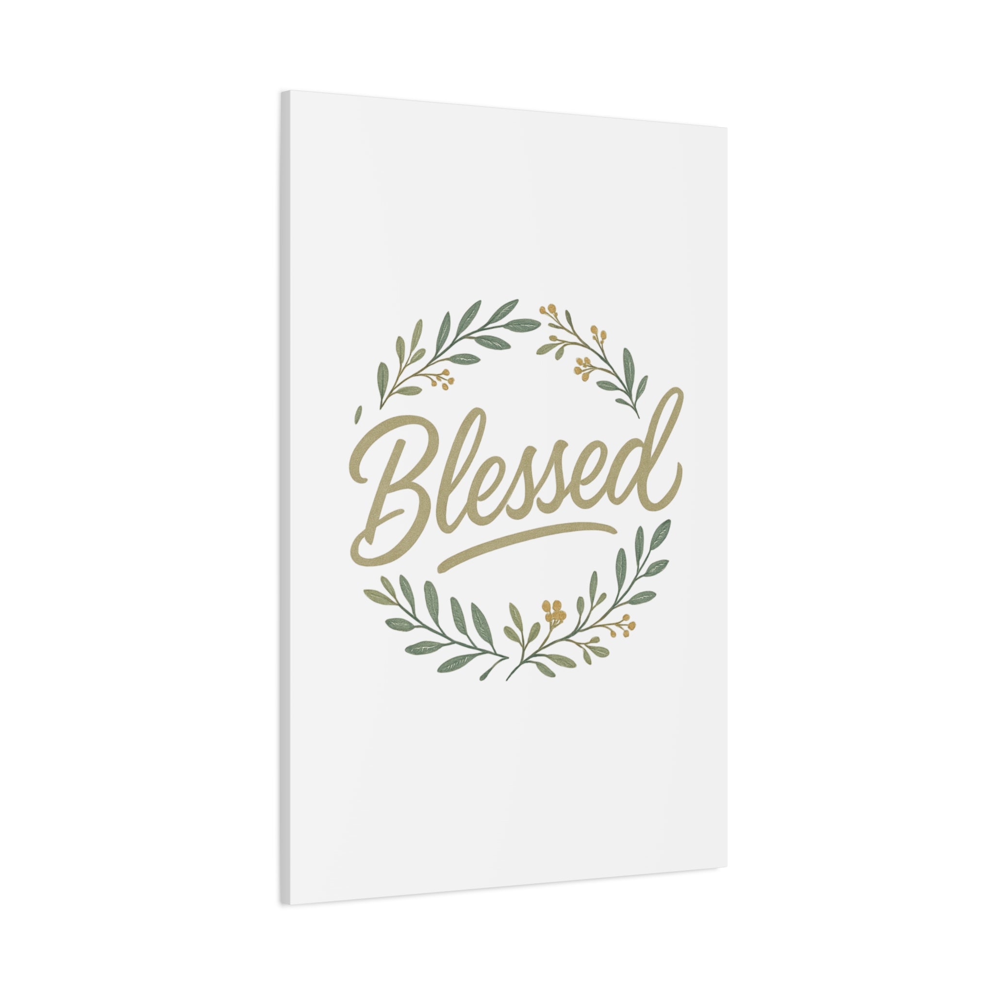 Blessed Wreath Matte Canvas Wall Art (Stretched 1.25")