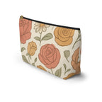 Warm Floral Accessory Pouch — T‑Bottom Makeup & Travel Organizer