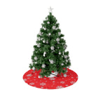 Red Snowflake Christmas Tree Skirt