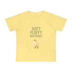 Unstoppable Chick Baby Short Sleeve T-Shirt — Cute Soft Fluffy Toddler Tee