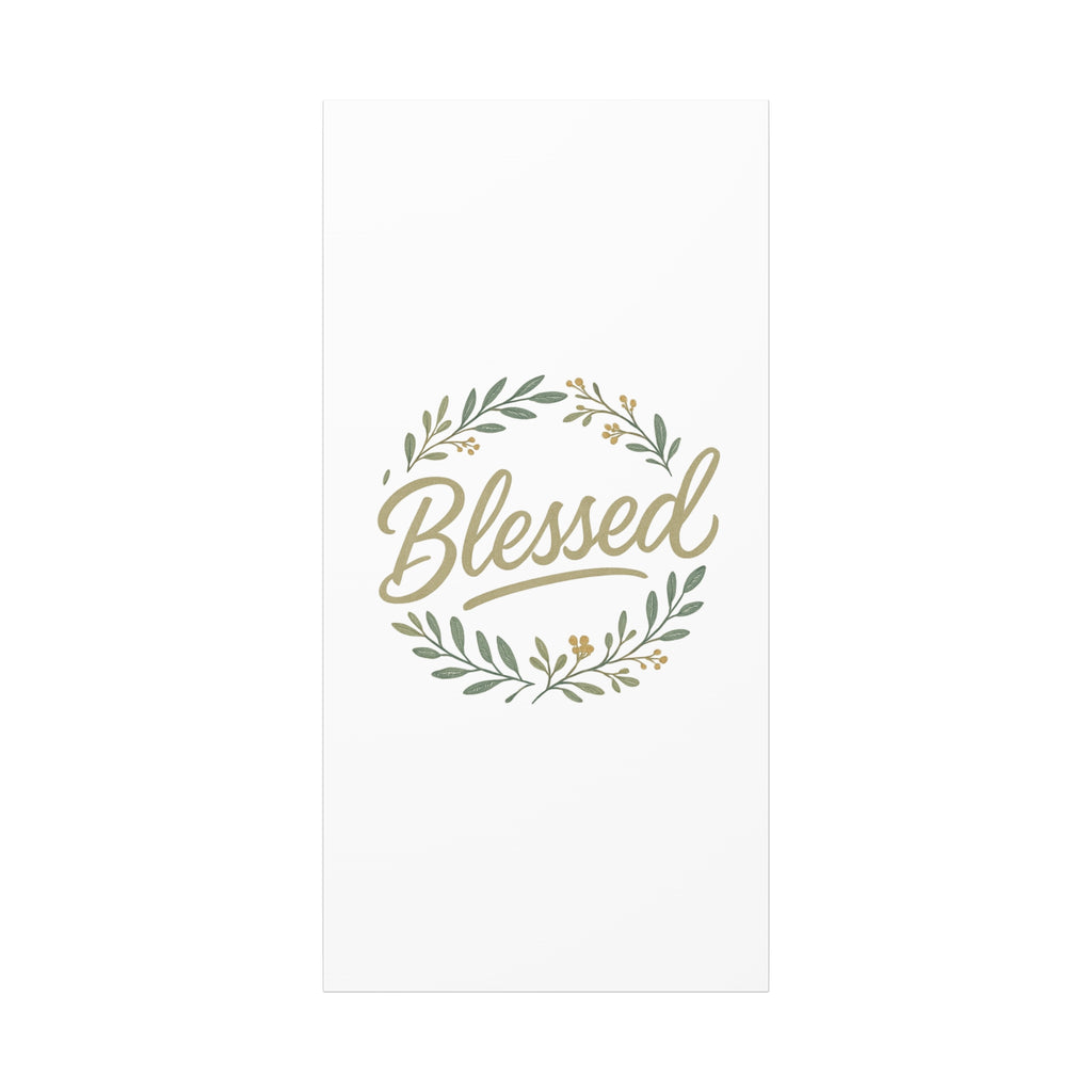 Blessed Wreath Matte Canvas Wall Art (Stretched 1.25")