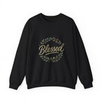 Blessed Crewneck Sweatshirt — Floral Wreath Faith Pullover