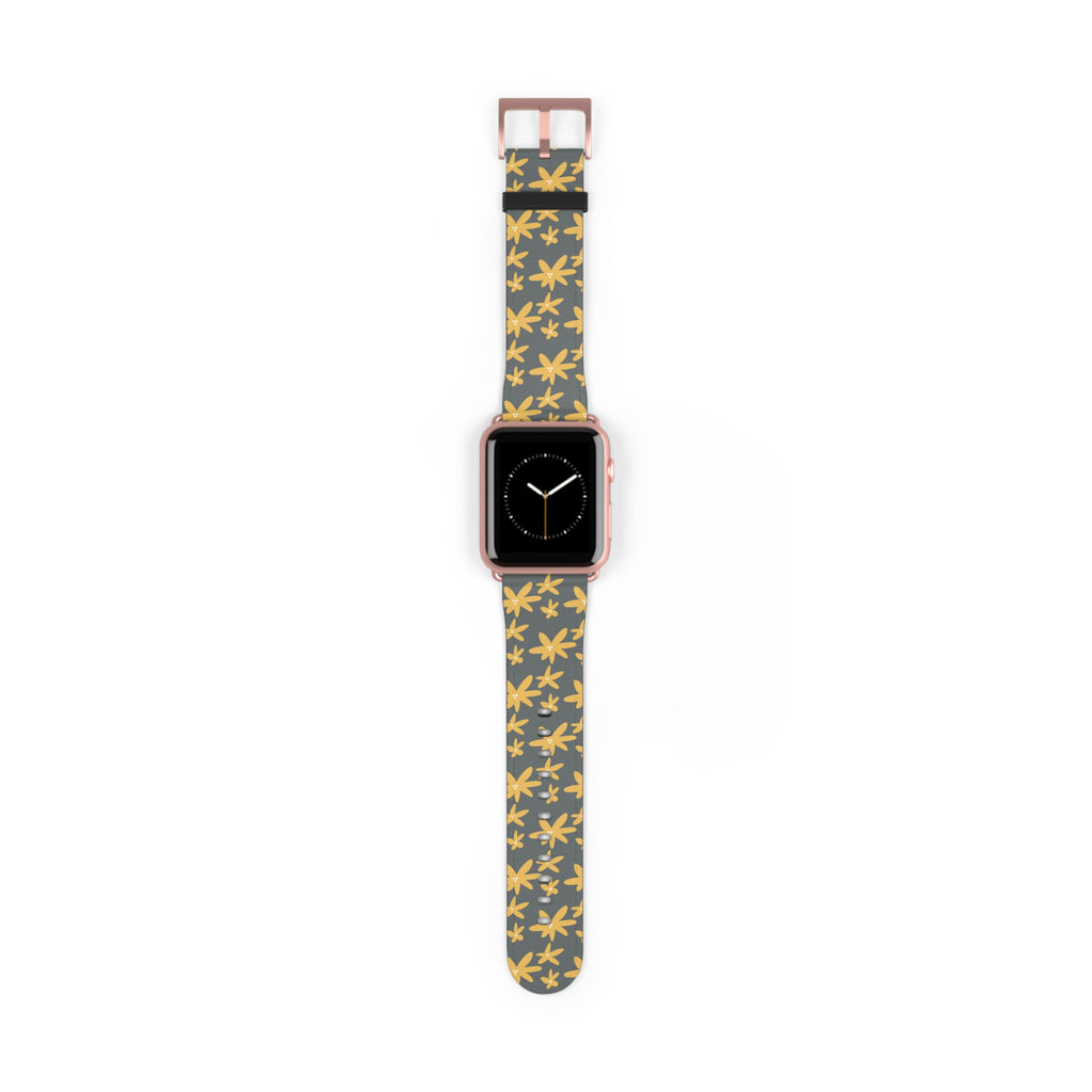 Stylish Floral Watch Band, Unique Watch Strap, Customizable Apple Watch Band, Boho Chic Accessories, Gift for Her