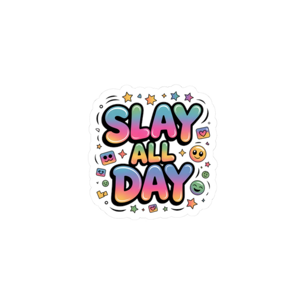 Slay All Day Sticker | Gen-Z Slang, Cringe Sticker, Internet Lingo
