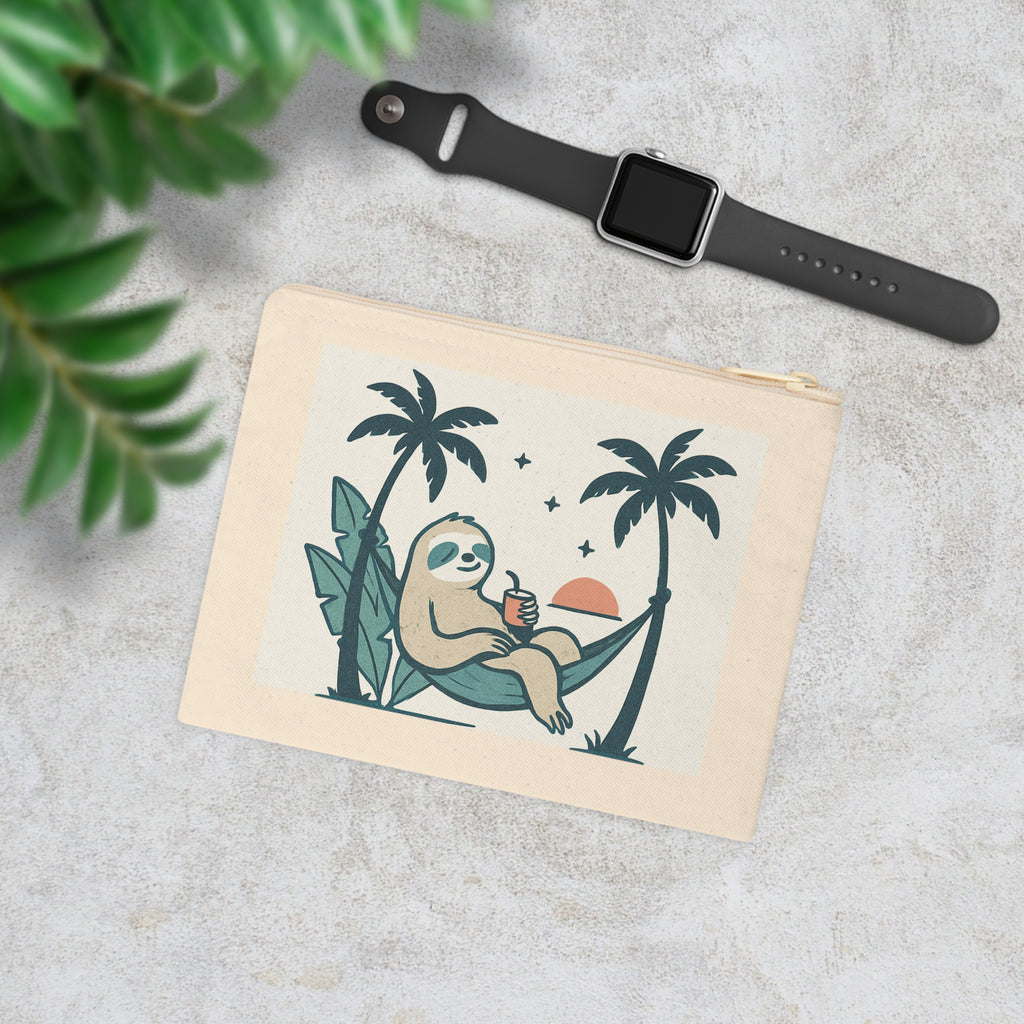 Relaxing Sloth Zipper Pouch