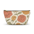 Warm Floral Accessory Pouch — T‑Bottom Makeup & Travel Organizer