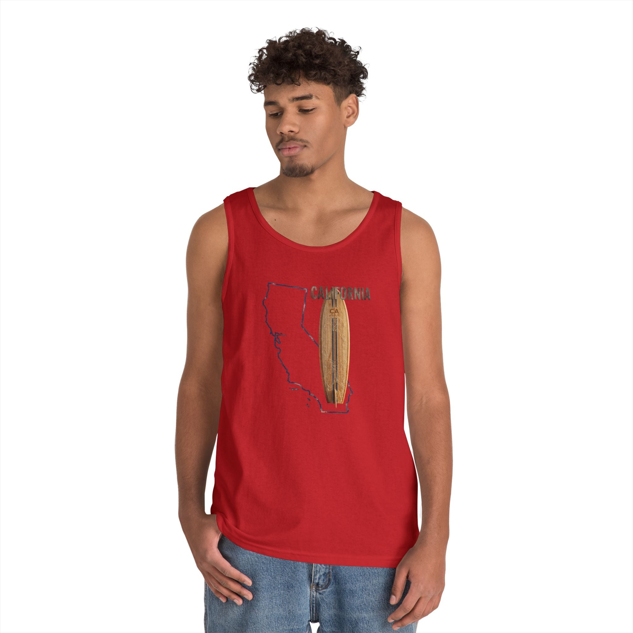 California Men's Coastal Cotton Tank Top – Lightweight, Breathable, Classic Fit Summer Essential