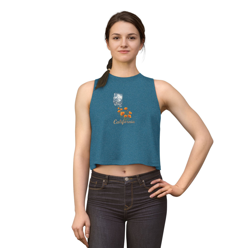 California State Flower Women's Crop Top — Golden Poppy Tank