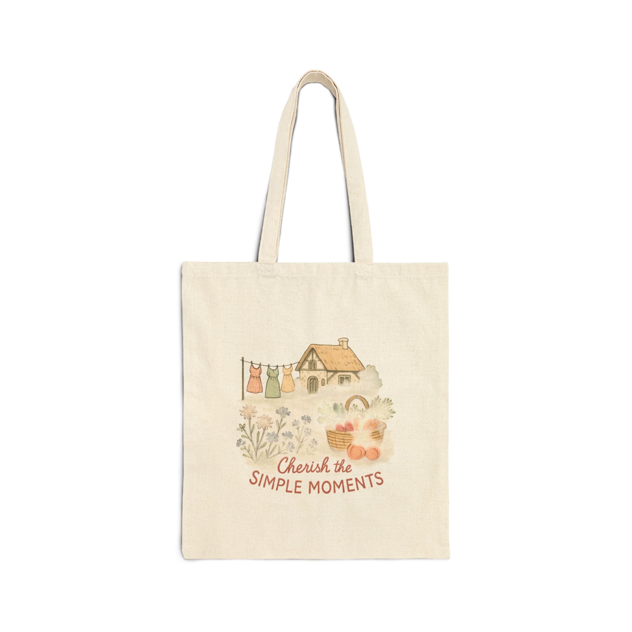 Cherish the simple moments- Cotton Canvas Tote Bag