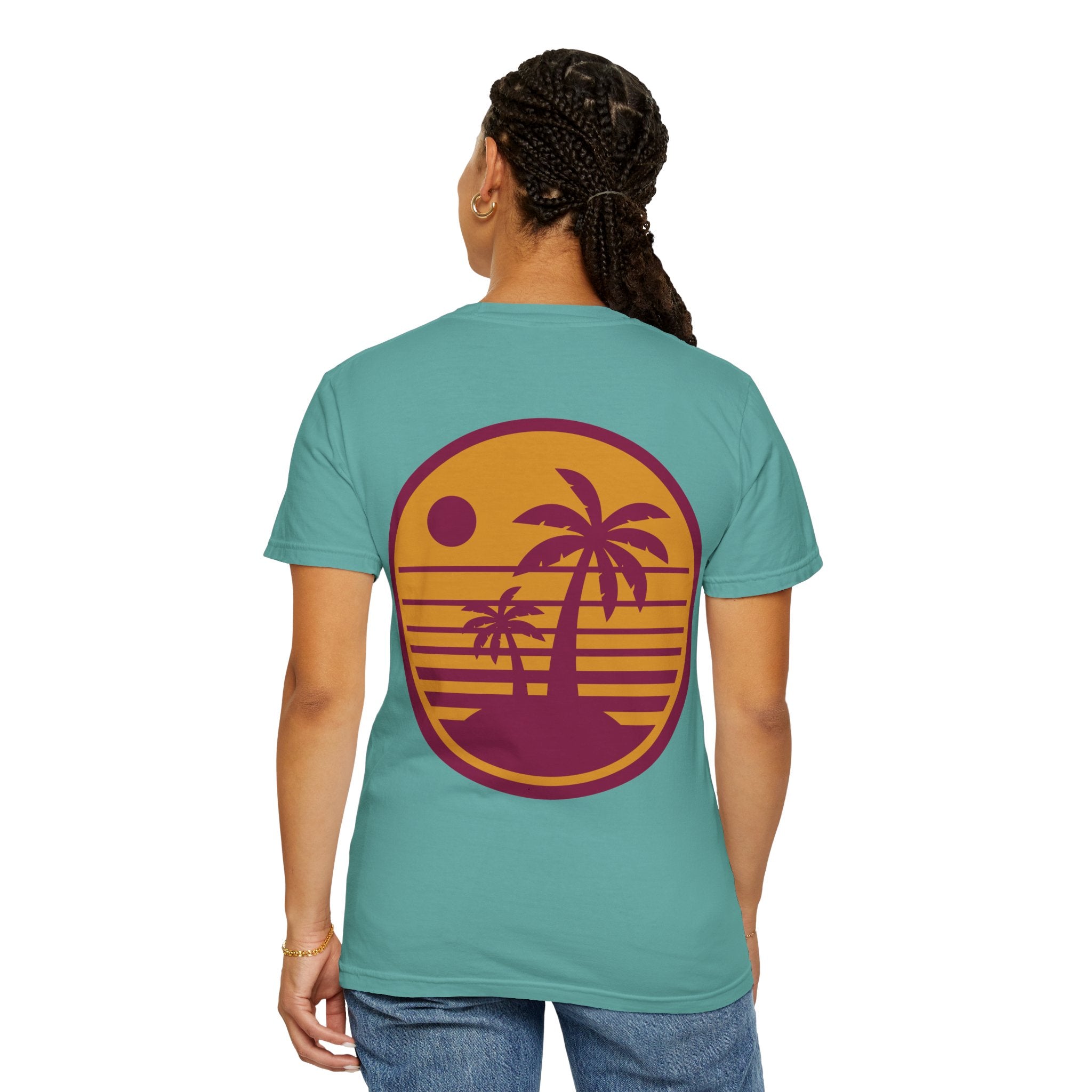 Sunset Palm Tree Unisex T-Shirt | Soft Beach Vibes | Perfect for Summer, Vacations, Gifts, Beach Days, Relaxation