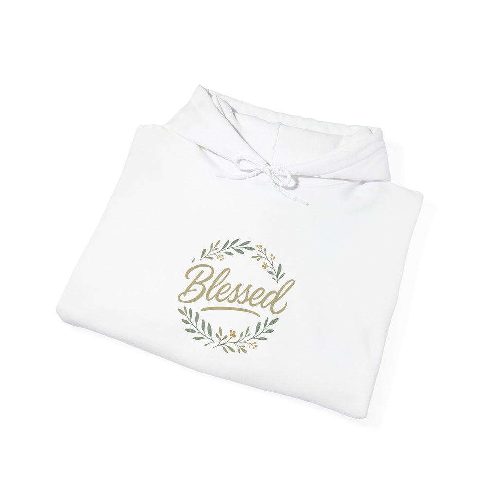Blessed Floral Wreath Hoodie — Inspirational Faith Pullover