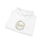 Blessed Floral Wreath Hoodie — Inspirational Faith Pullover
