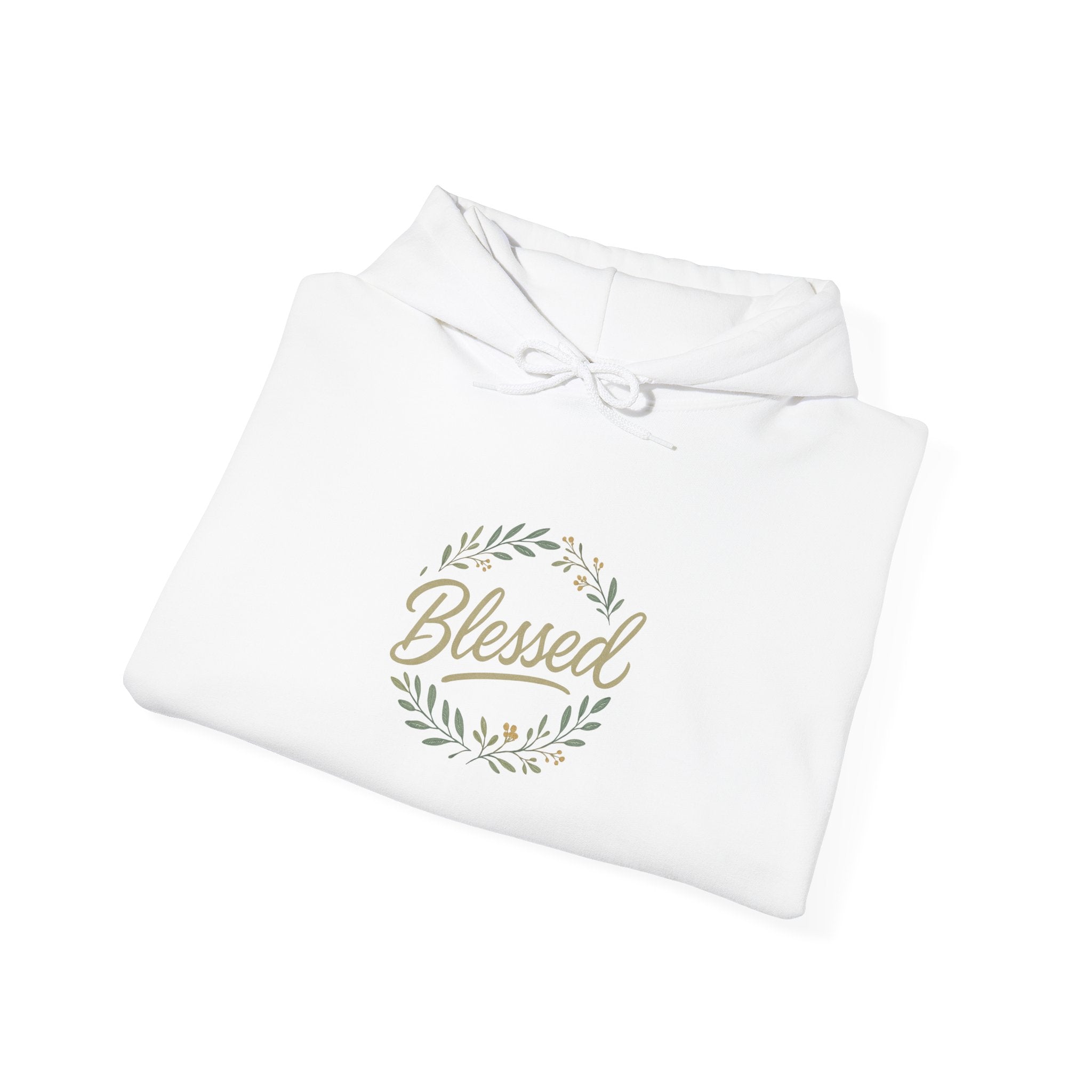 Blessed Floral Wreath Hoodie — Inspirational Faith Pullover