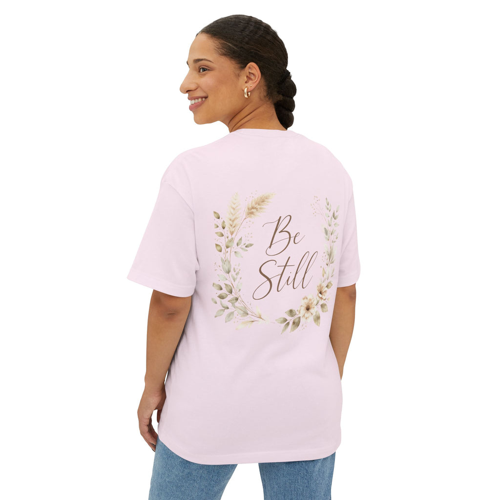 Be Still Floral Tee — Oversized Boxy T‑Shirt