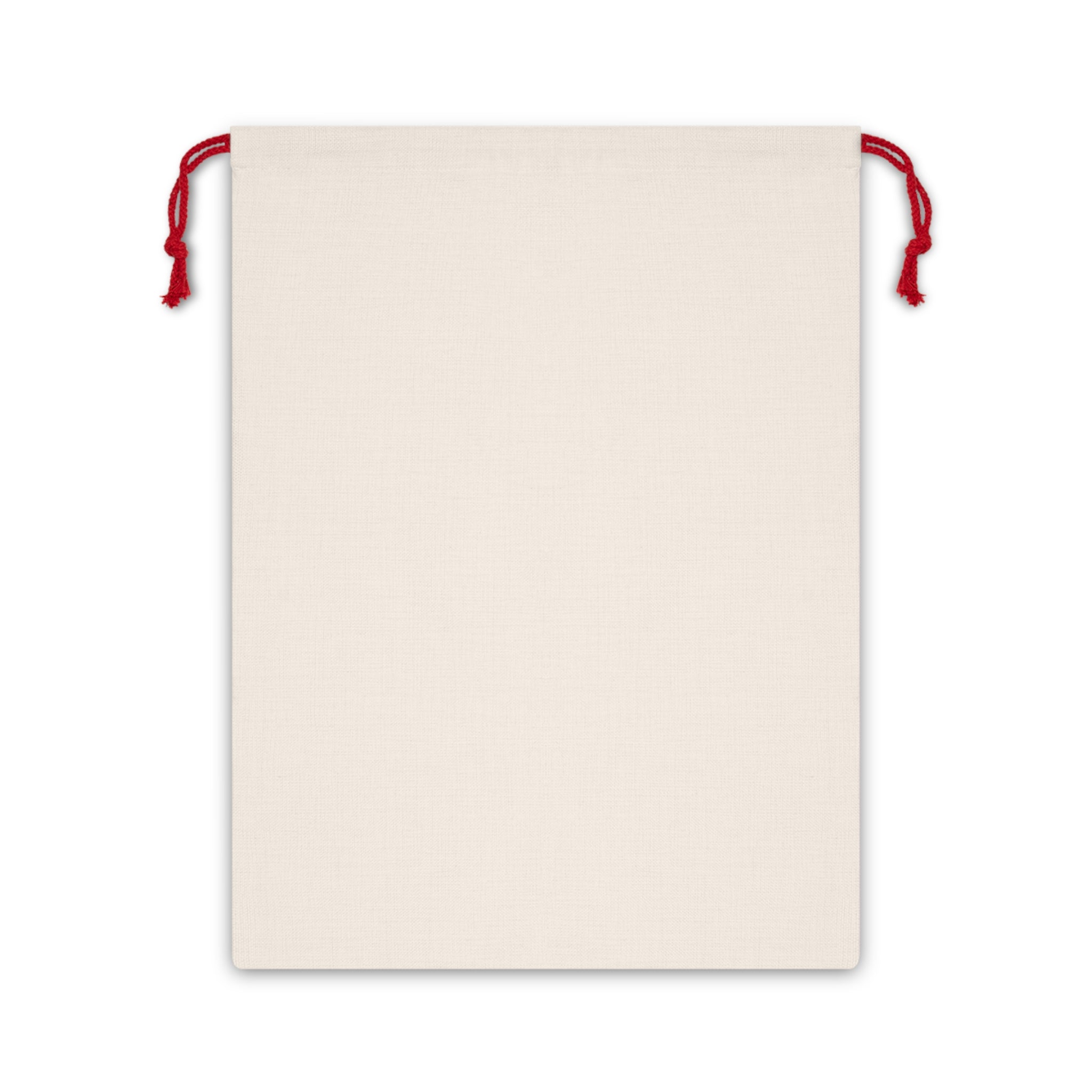 Merry Christmas Wreath Gift Bag — Holiday Drawstring Gift Sack with Cardinal