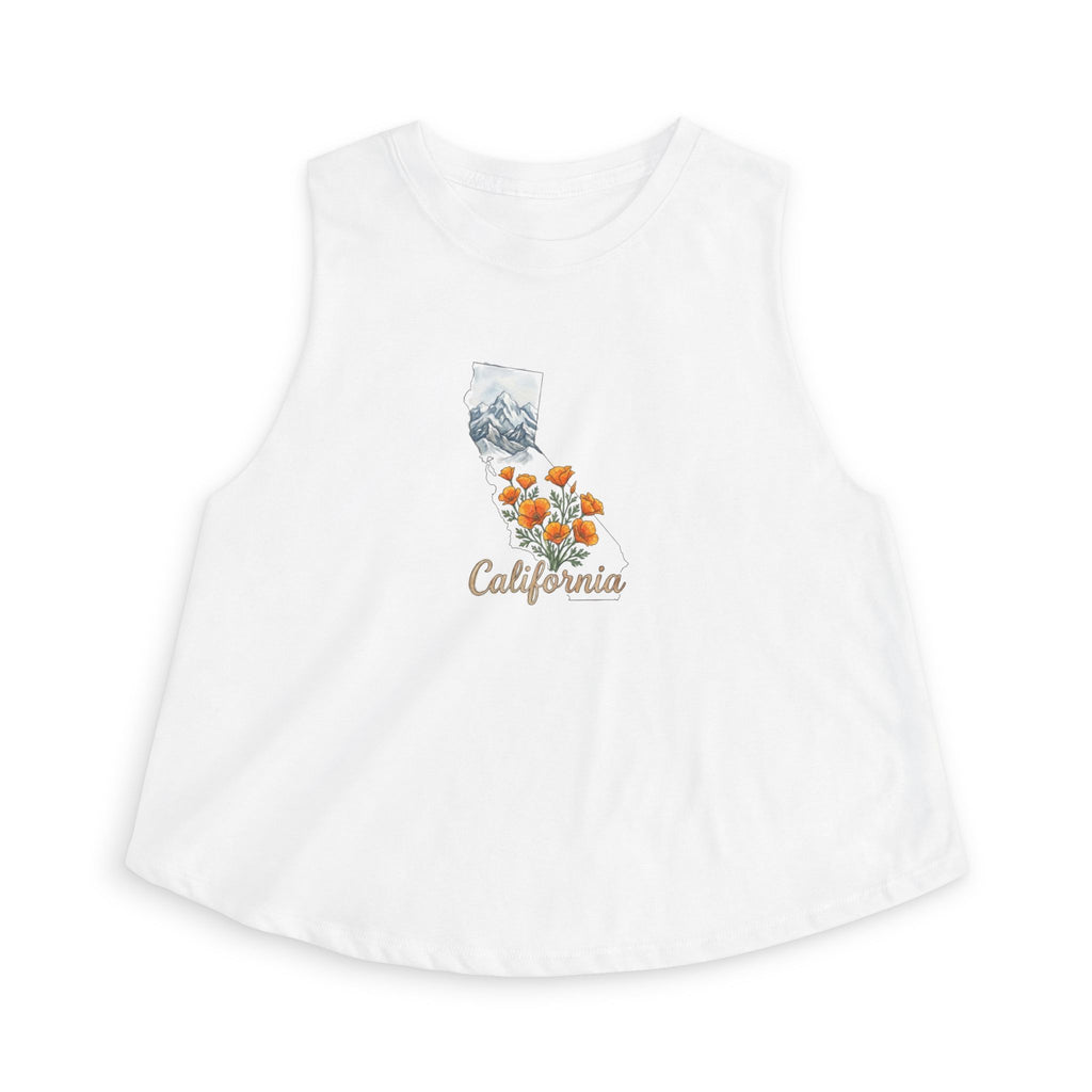 California State Flower Women's Crop Top — Golden Poppy Tank
