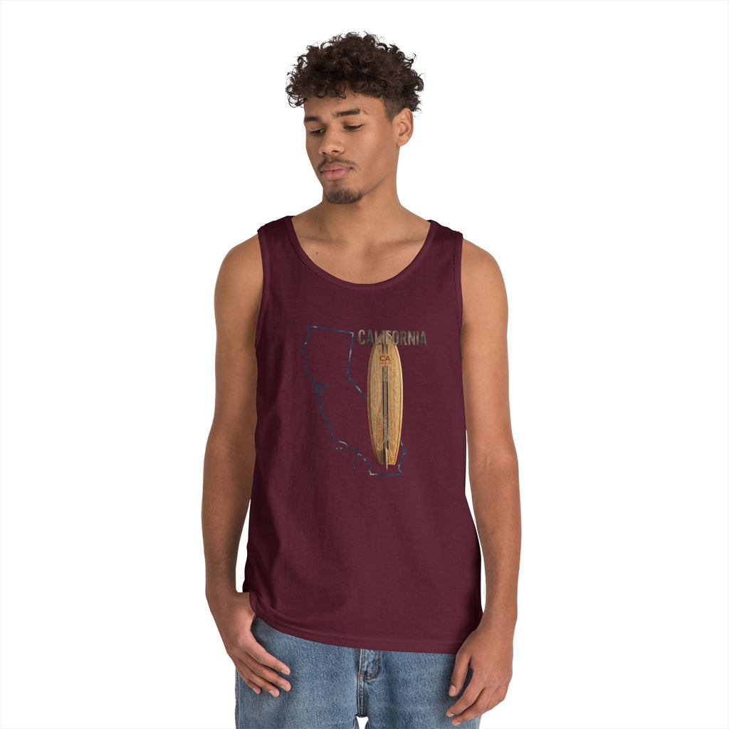 California Men's Coastal Cotton Tank Top – Lightweight, Breathable, Classic Fit Summer Essential