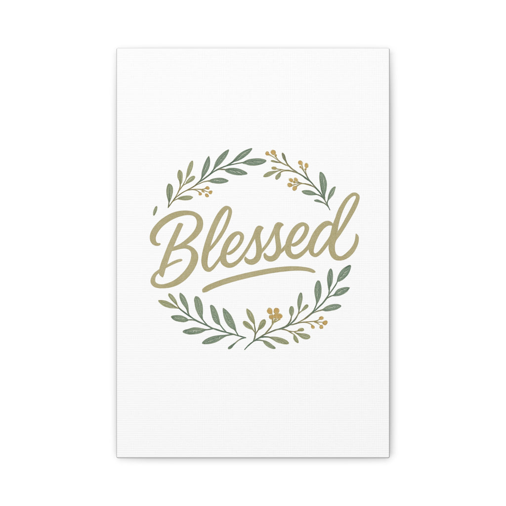 Blessed Wreath Matte Canvas Wall Art (Stretched 1.25")