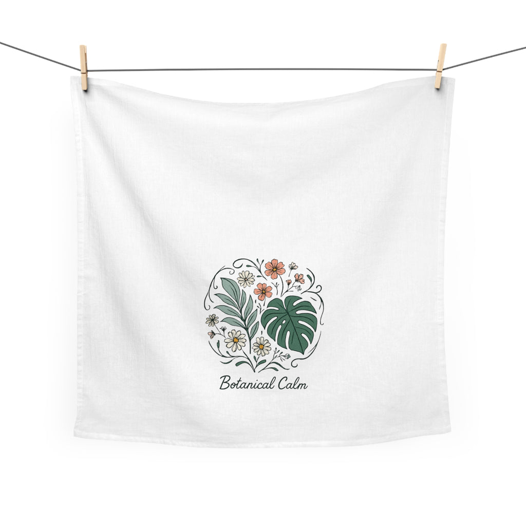 Botanical Calm Tea Towel, Kitchen Decor, Floral Art, Home Gift, Eco-Friendly Kitchen, Housewarming Gift, Botanical Theme
