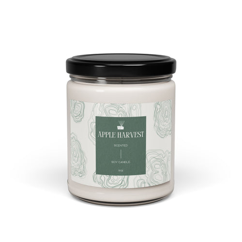 Apple Harvest Scented Soy Candle - Cozy & Inviting 9oz Aroma for Home Decor