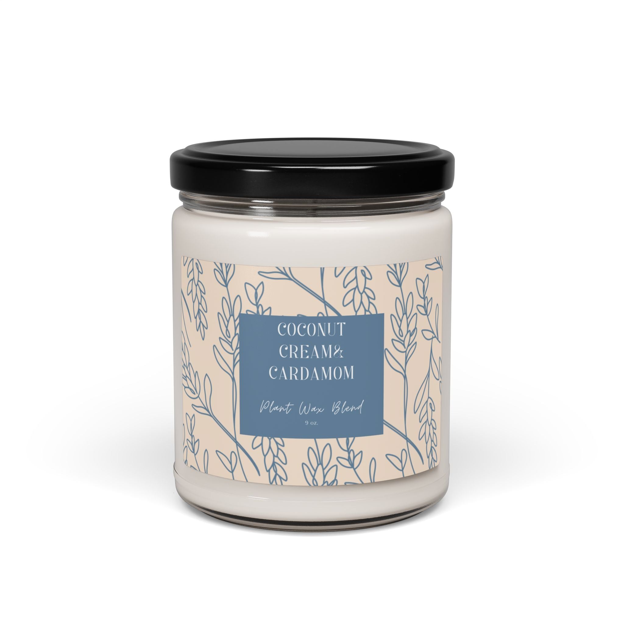 Coconut Cream Cardamom Soy Candle - 9oz Aromatherapy Candle