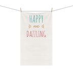 Happy & Dazzling Tea Towel — Bright Cotton Kitchen Towel