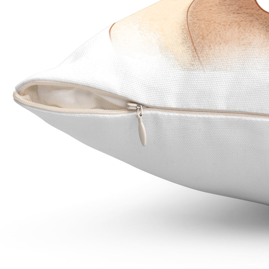 Watercolor Reindeer Pillow — Festive Deer Throw Pillow with String Lights