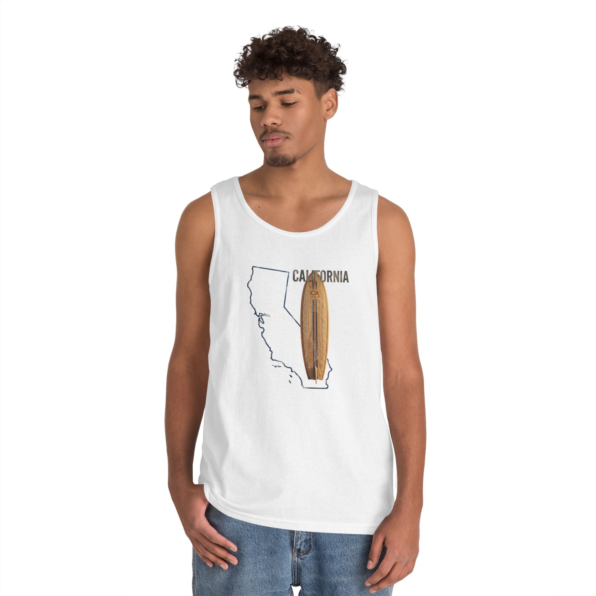 California Men's Coastal Cotton Tank Top – Lightweight, Breathable, Classic Fit Summer Essential