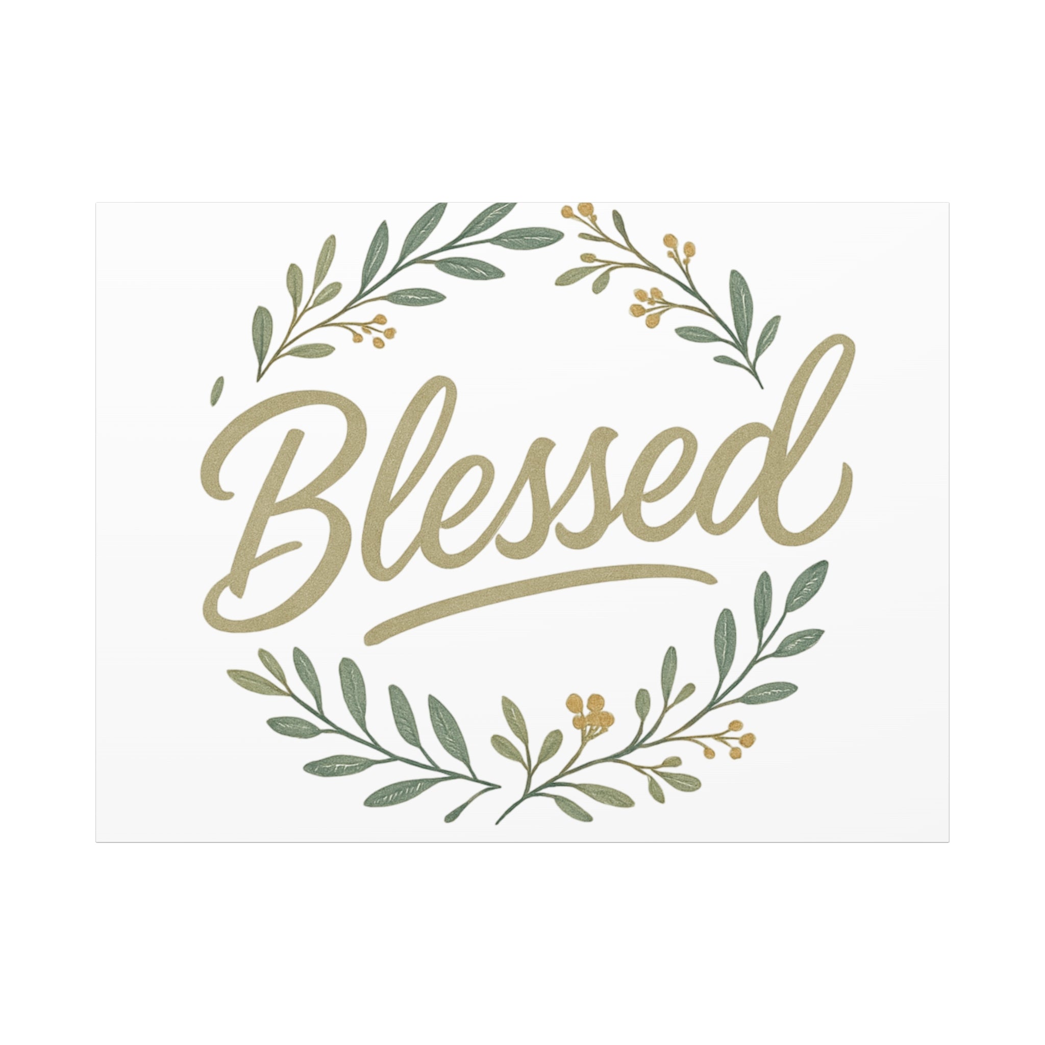 Blessed Wreath Matte Canvas Wall Art (Stretched 1.25")