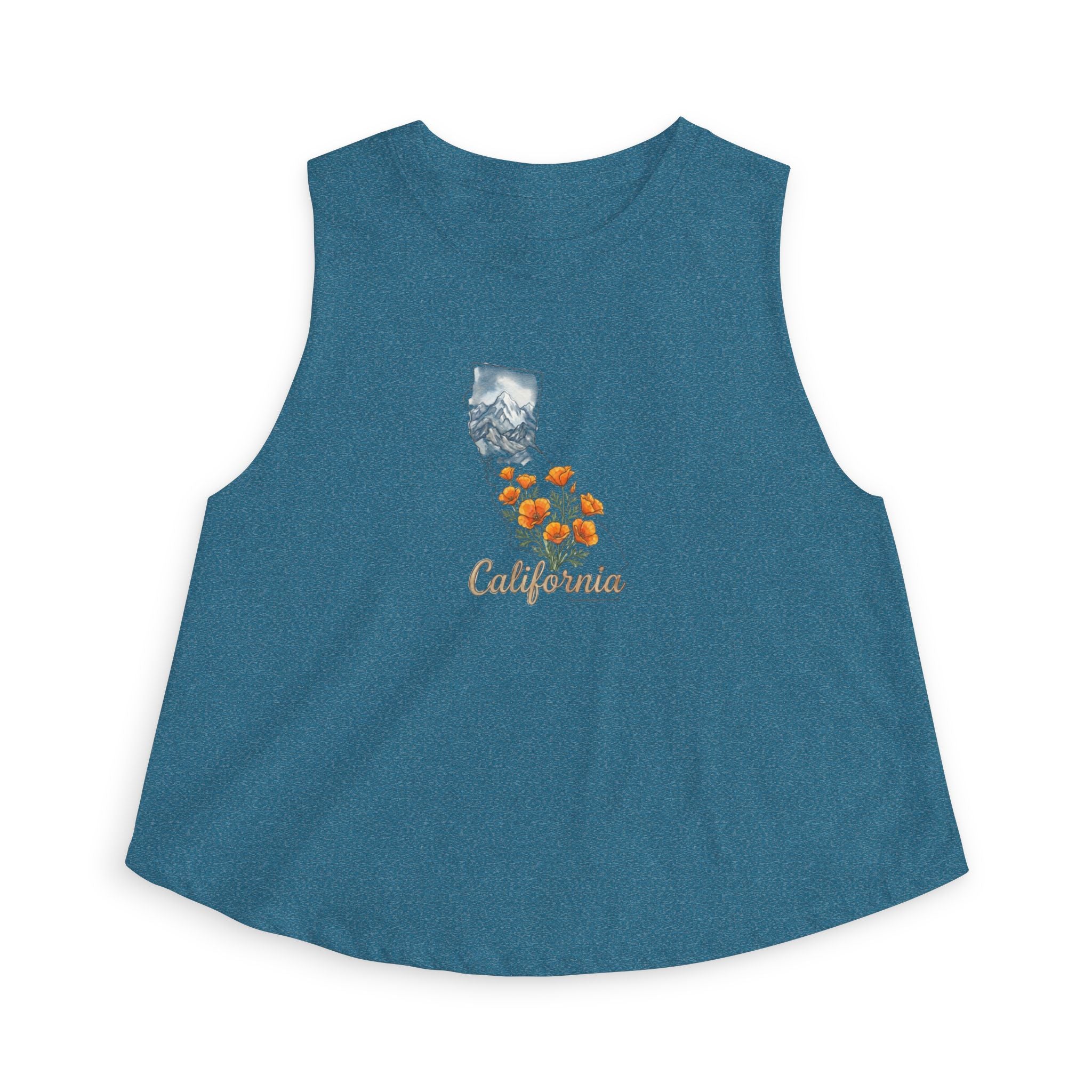 California State Flower Women's Crop Top — Golden Poppy Tank