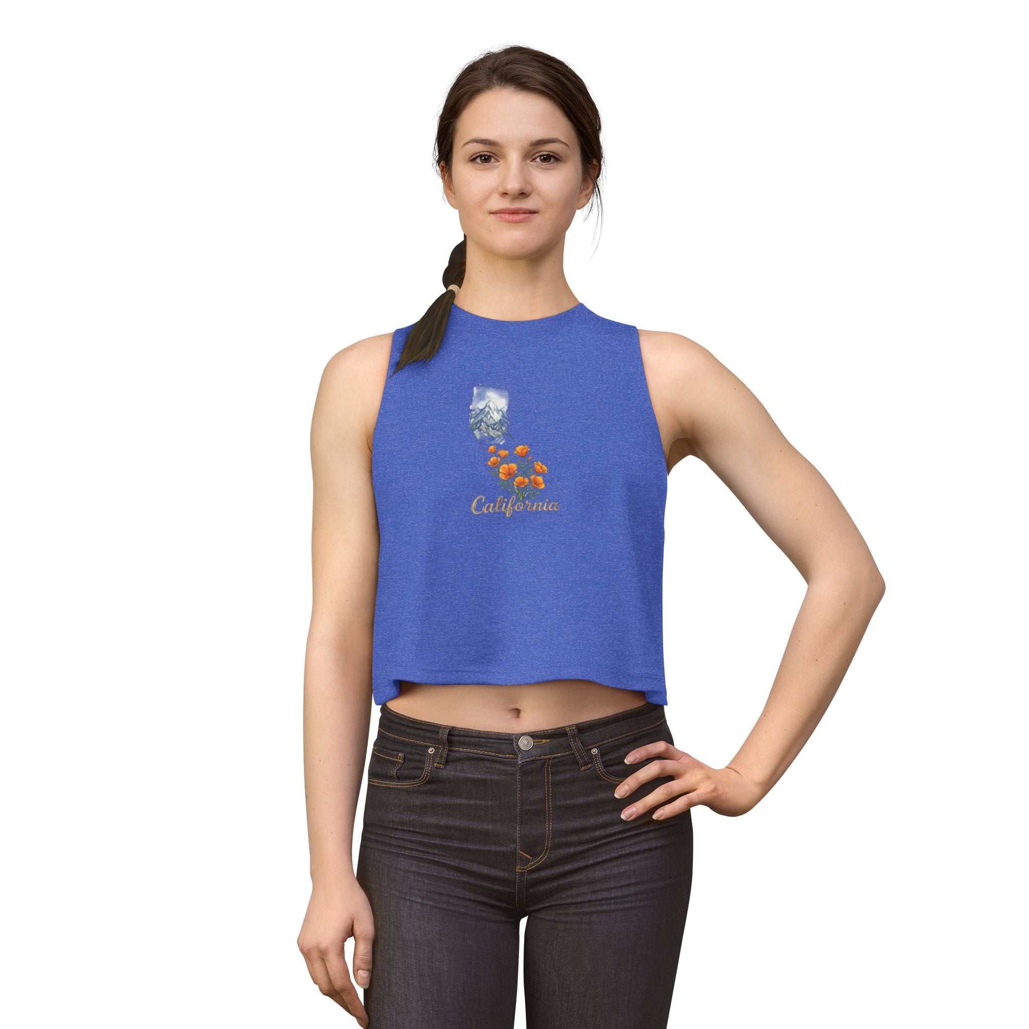 California State Flower Women's Crop Top — Golden Poppy Tank