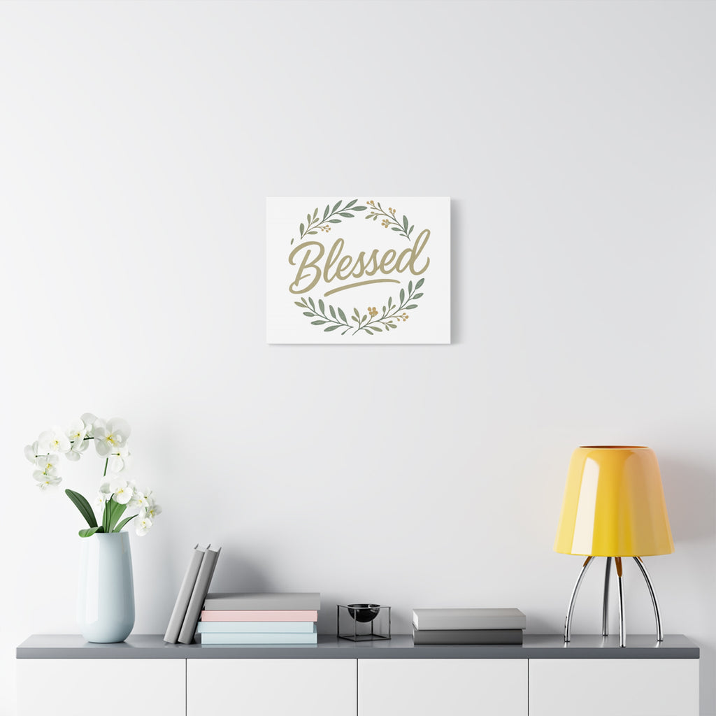 Blessed Wreath Matte Canvas Wall Art (Stretched 1.25")