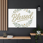 Blessed Wreath Matte Canvas Wall Art (Stretched 1.25")