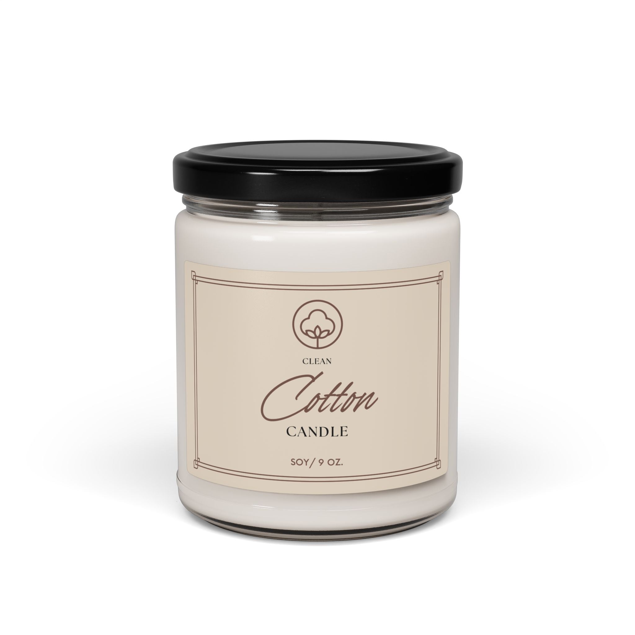 Cotton Scented Soy Candle - 9oz Clean Freshness for Home & Gifts
