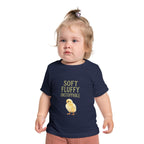 Unstoppable Chick Baby Short Sleeve T-Shirt — Cute Soft Fluffy Toddler Tee