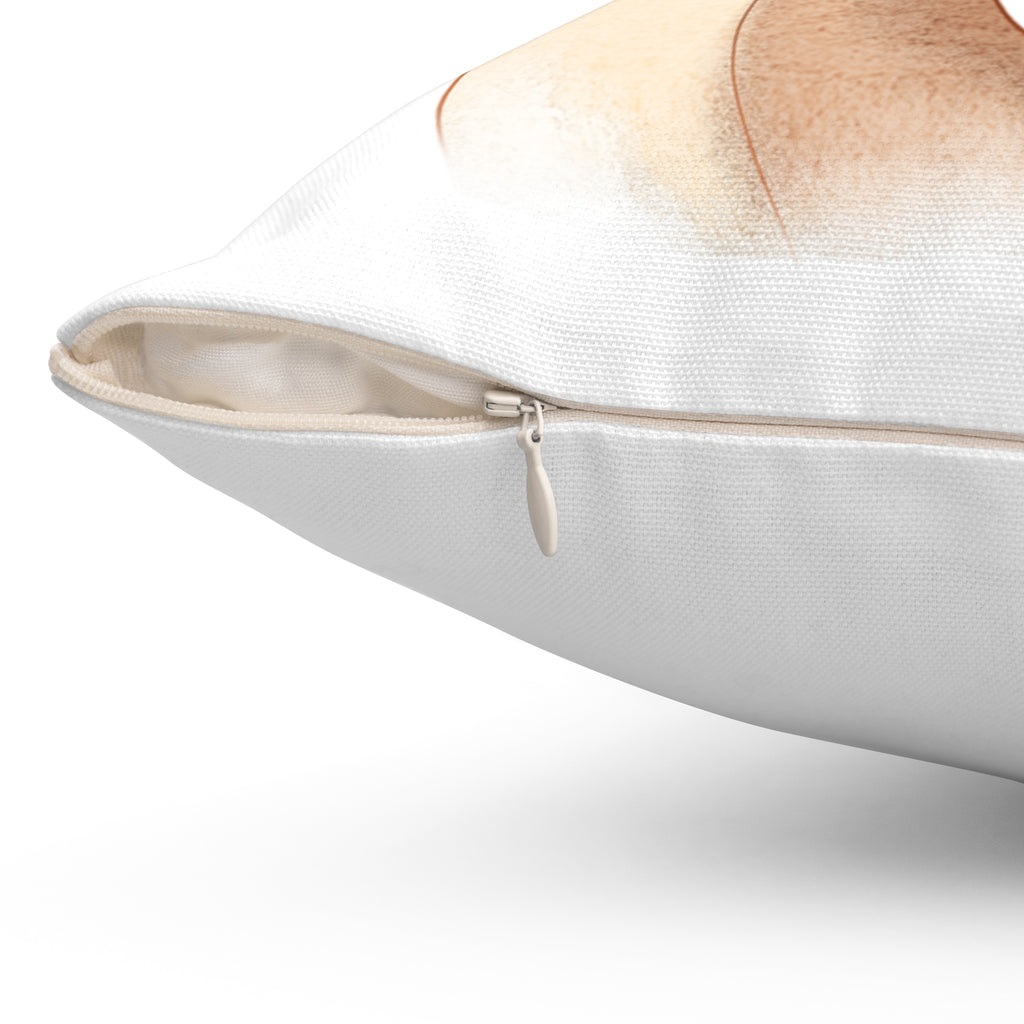 Watercolor Reindeer Pillow — Festive Deer Throw Pillow with String Lights