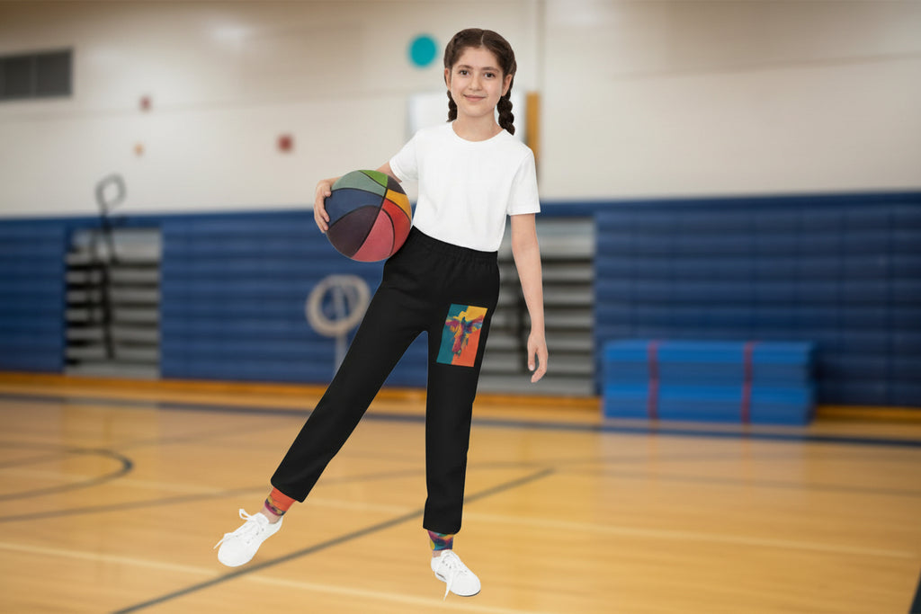 Youth Joggers — Abstract Dove All-Over-Print