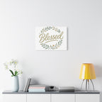Blessed Wreath Matte Canvas Wall Art (Stretched 1.25")