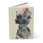 Nature Silhouette Hardcover Journal — Botanical Double-Exposure Notebook