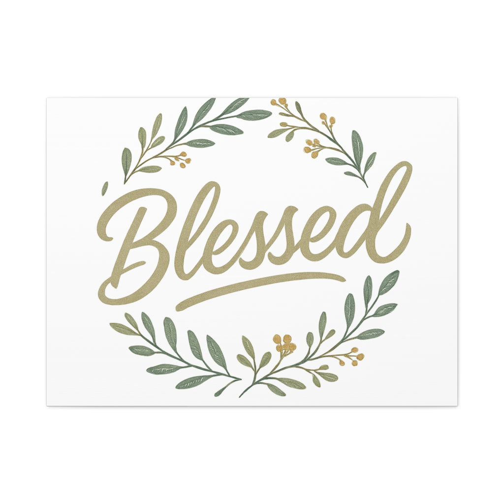 Blessed Wreath Matte Canvas Wall Art (Stretched 1.25")