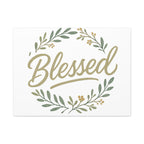 Blessed Wreath Matte Canvas Wall Art (Stretched 1.25")