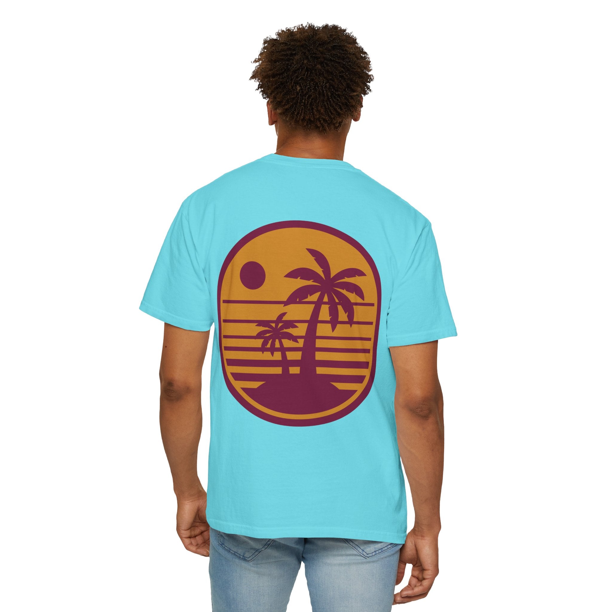 Sunset Palm Tree Unisex T-Shirt | Soft Beach Vibes | Perfect for Summer, Vacations, Gifts, Beach Days, Relaxation